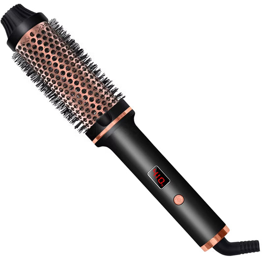 1.5 Inch Heated Curling Brush Ceramic Curling Iron Volumizing Hot Brush Create Root Volume & Loose Curls, Electric round Brush